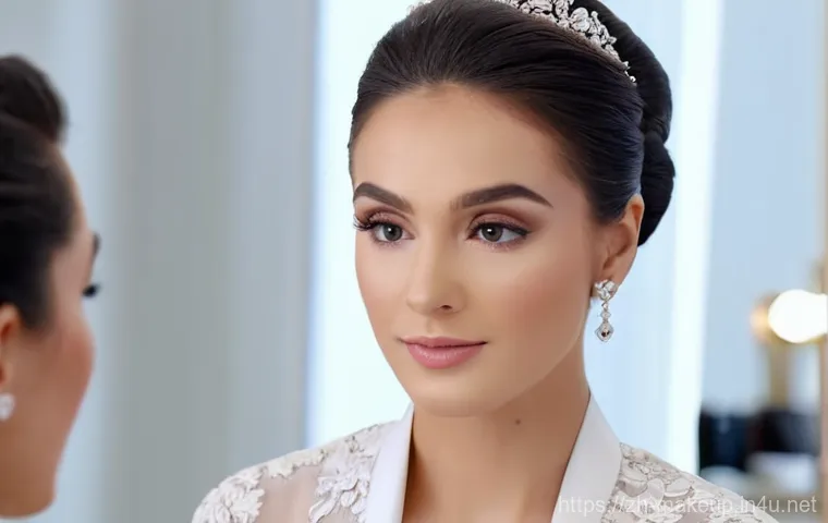 메이크업아티스트 연봉 협상 팁 - **A highly skilled and confident female makeup artist in her late 20s or early 30s, meticulously app...