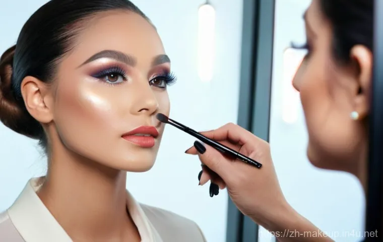 메이크업 자격증 실기 준비 방법 - **Prompt:** A young, aspiring female makeup artist with a neat bun and a clean, professional apron i... 메이크업 자격증 실기 준비 방법 - **Prompt:** A young, aspiring female makeup artist with a neat bun and a clean, professional apron i...